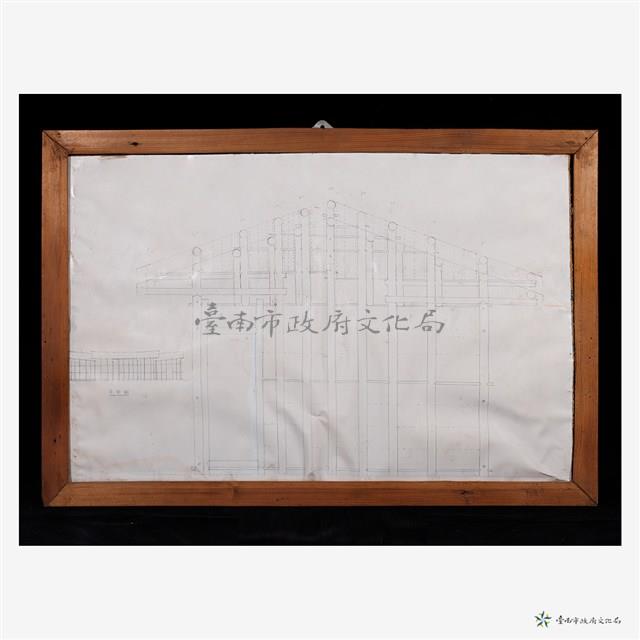 十一架厝架扇竹仔厝立面圖(1:100)圖稿藏品圖，第1張