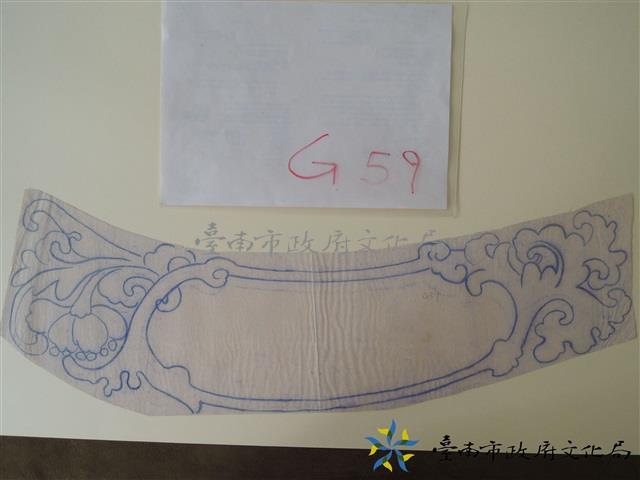 花草堵框(右)手繪稿藏品圖，第1張