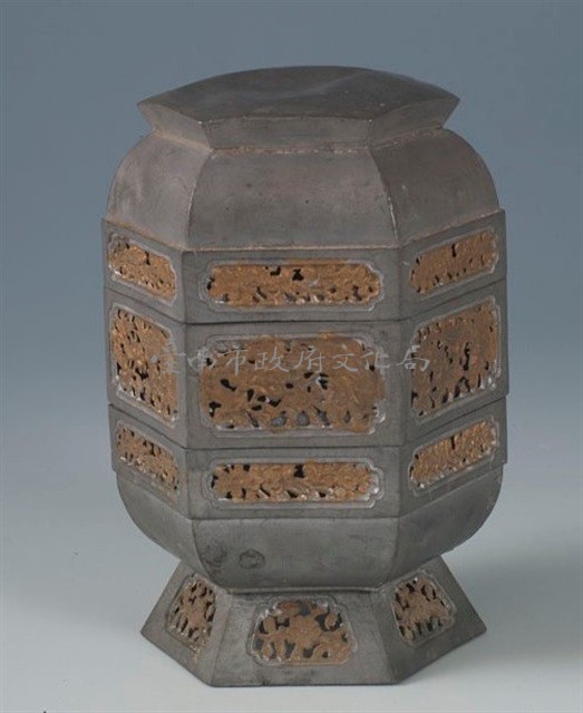 錫質粉粧盒藏品圖，第1張