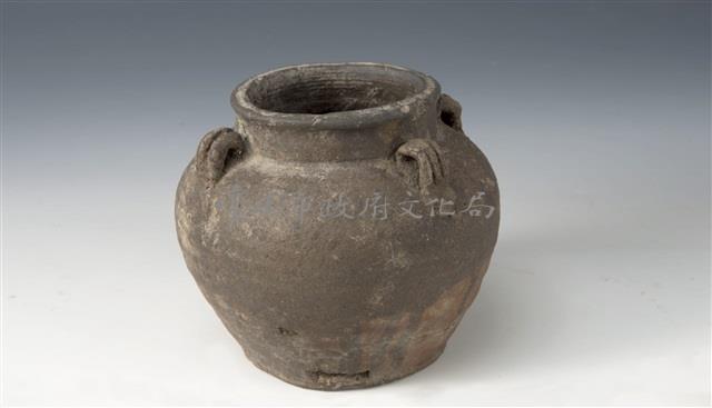 醬釉四繫陶罐藏品圖，第1張