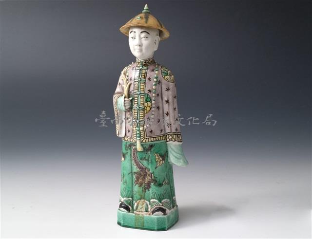滿人官服加彩瓷偶藏品圖，第1張