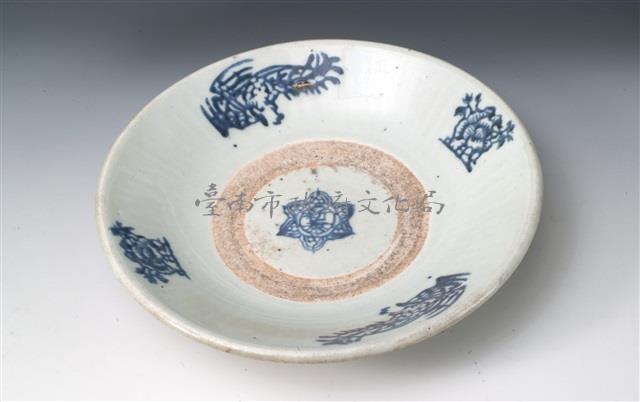 青花印花紋盤	 	藏品圖，第1張