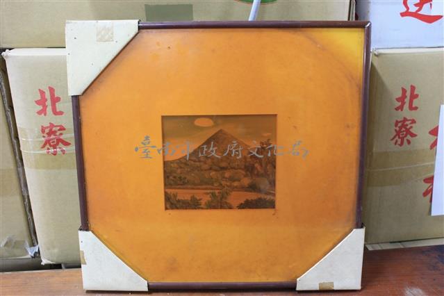 小幅山景圖（含框）藏品圖，第1張