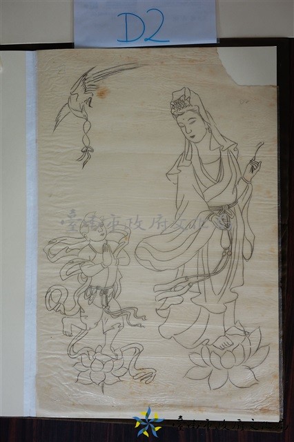 玻璃匾仔圖(觀音)藏品圖，第1張