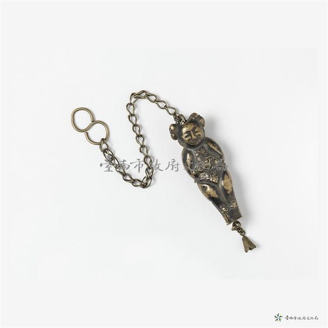 銀童子藏針筒墜飾藏品圖，第1張