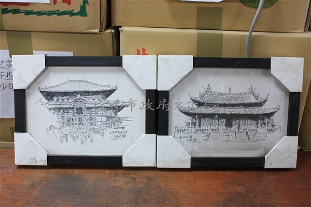 友人贈速寫畫藏品圖，第1張