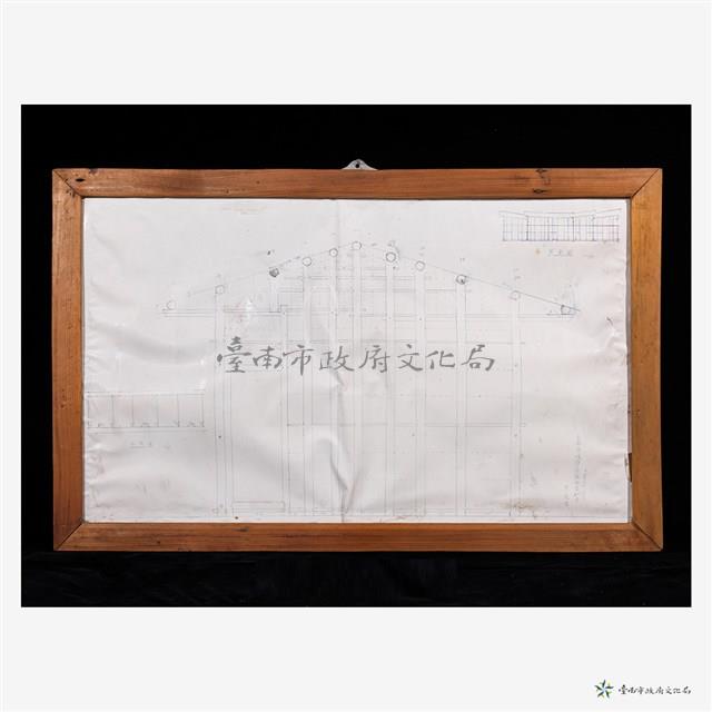 11架厝架扇竹仔厝立面圖(1:100)圖稿藏品圖，第1張