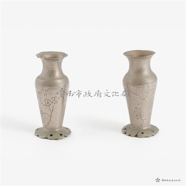 銀花瓶一對藏品圖，第1張