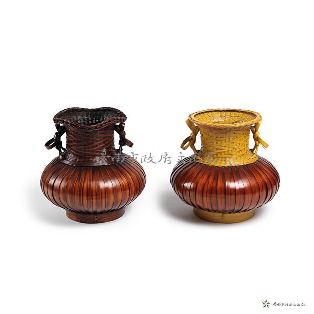 平竹壺花器(2個)藏品圖，第1張