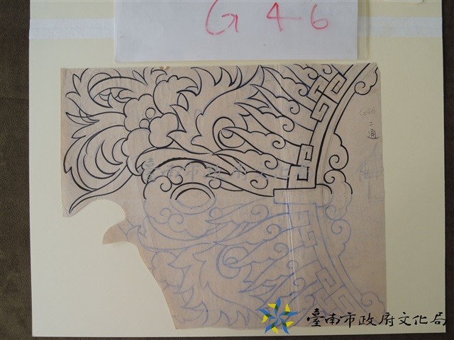 二通花草堵頭手繪稿藏品圖，第1張