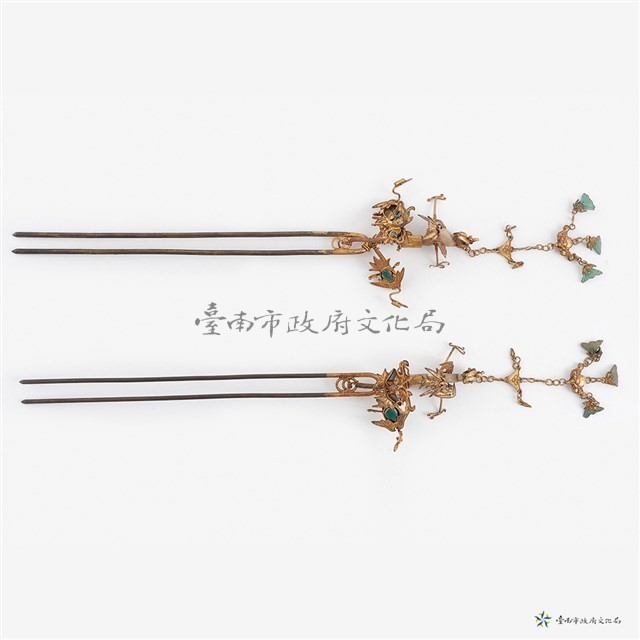 銀花鳥髮釵藏品圖，第1張