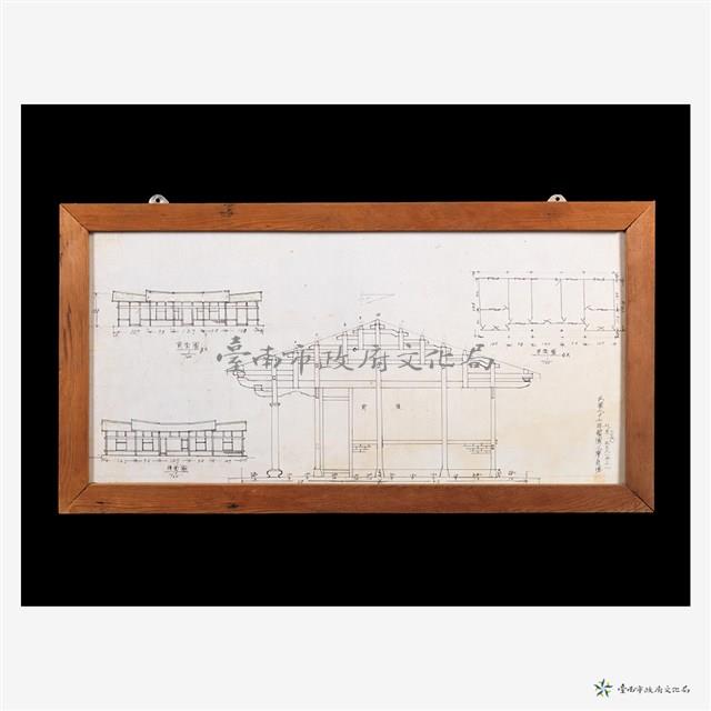 穿鬪式13架厝架扇立面圖(1:100)圖稿藏品圖，第1張