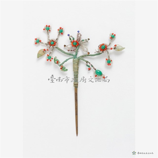 珠花銀髮簪藏品圖，第1張