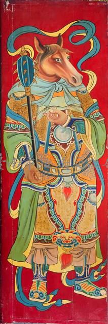 安平城隍廟牛頭馬面門神(馬面)藏品圖，第1張