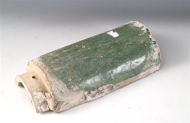綠釉筒瓦藏品圖，第1張