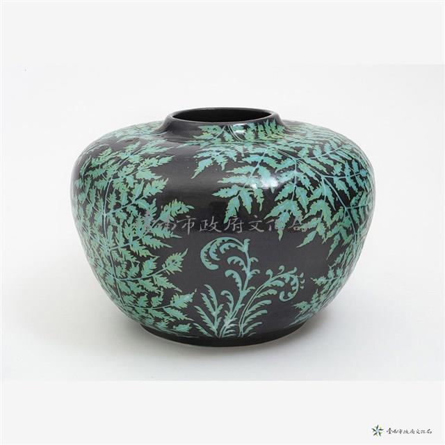 雕釉瓷器(黑色底陶器)藏品圖，第1張