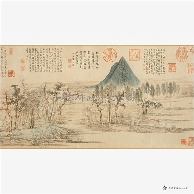 仿元趙孟頫鵲華秋色圖藏品圖，第10張