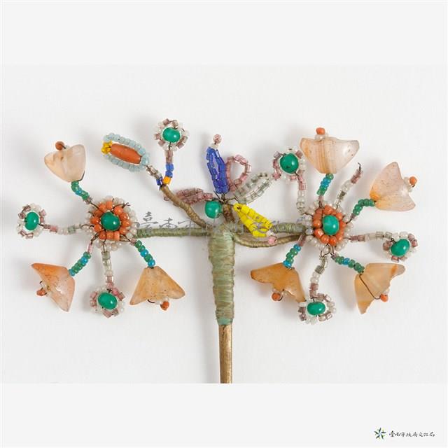 珠花銀髮簪藏品圖，第4張