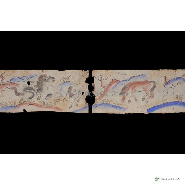 山景馬匹紋彩紙藏品圖，第5張