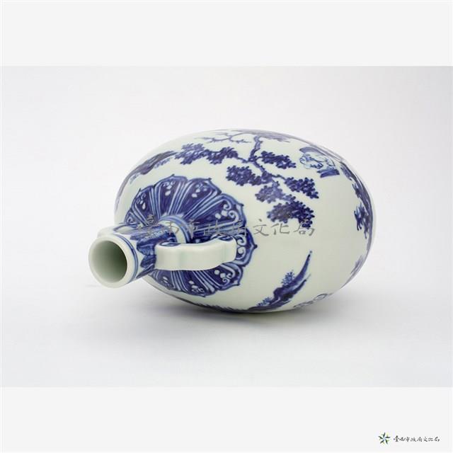 仿明樂窯青花人物扁壺藏品圖，第5張