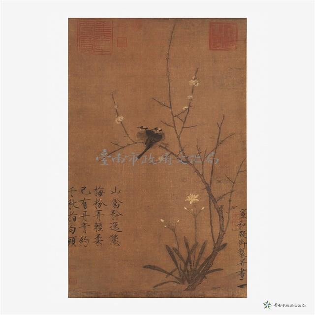 仿宋徽宗臘梅山禽圖藏品圖，第2張