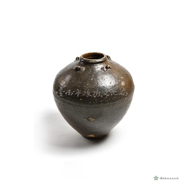 小口四繫醬釉罐藏品圖，第2張