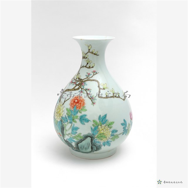 仿清粉彩牡丹玉壼春藏品圖，第2張