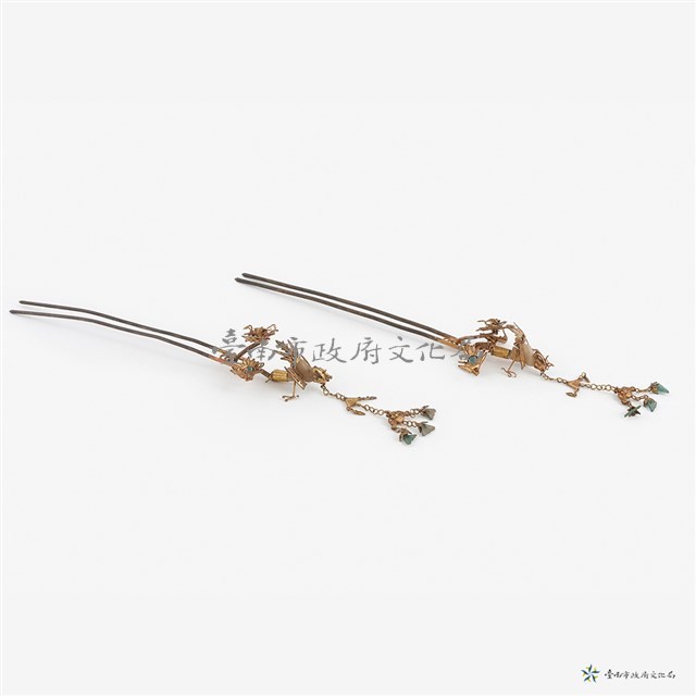 銀花鳥髮釵藏品圖，第2張