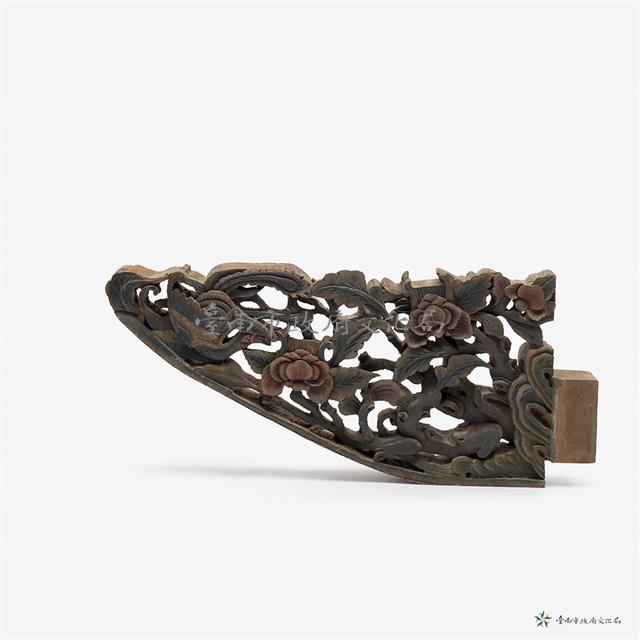 鏤雕木飾板一對藏品圖，第6張