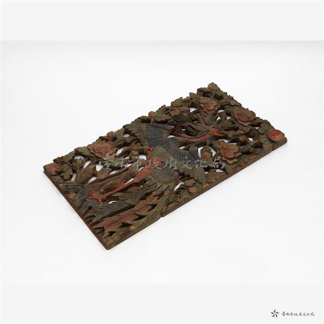 平底刻鳳凰木片藏品圖，第3張