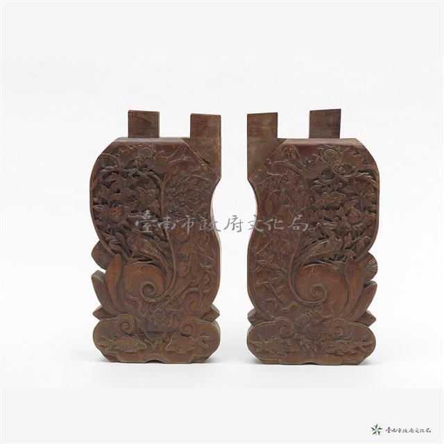 雕花紅床腳一對藏品圖，第1張