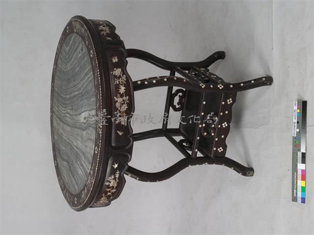 大理石面鑲嵌貝殼圓桌藏品圖，第1張