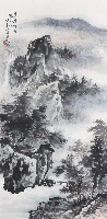 茅屋有幸臨山水的圖片