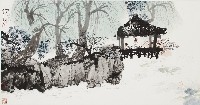 柳亭獨坐的圖片
