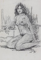 裸女素描的圖片