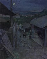 月眉山腰上的黃昏的圖片