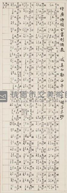 增廣詩韻全璧勘誤表藏品圖，第1張