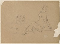 坐姿裸女速寫-27.11（103）藏品圖，第1張