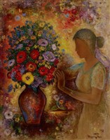 少女與花(2)藏品圖，第1張