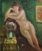 裸女與瓶花藏品圖，第1張