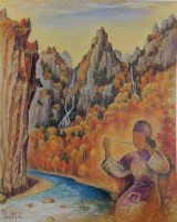 層雲峽之楓葉藏品圖，第1張