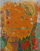 蝴蝶與黃昏農村藏品圖，第1張