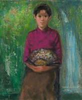 持扇的桃色少女藏品圖，第1張