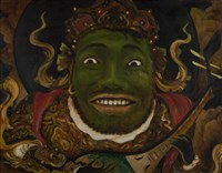 自歌自舞自開懷(自畫像)的圖片