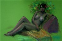 簪花的斜倚裸女藏品圖，第1張