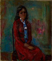 藍領巾紅洋裝藏品圖，第1張