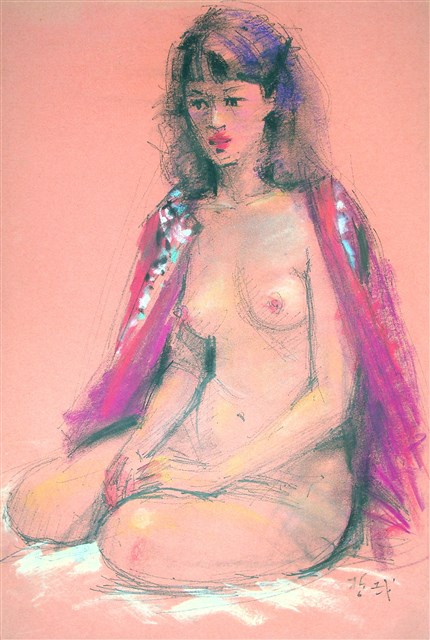 披衣的裸女的圖片
