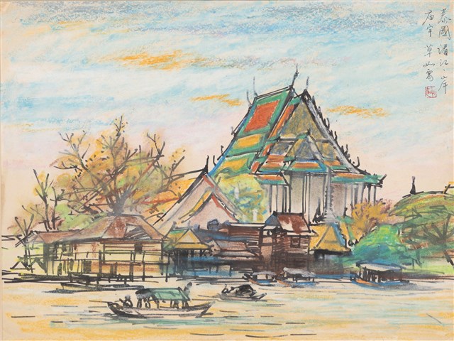 泰國湄江岸廟宇 的圖片
