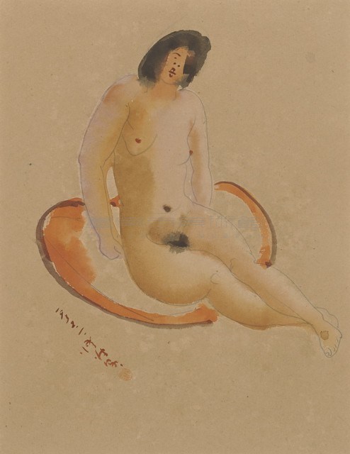 坐姿裸女-32.1(21)藏品圖，第1張