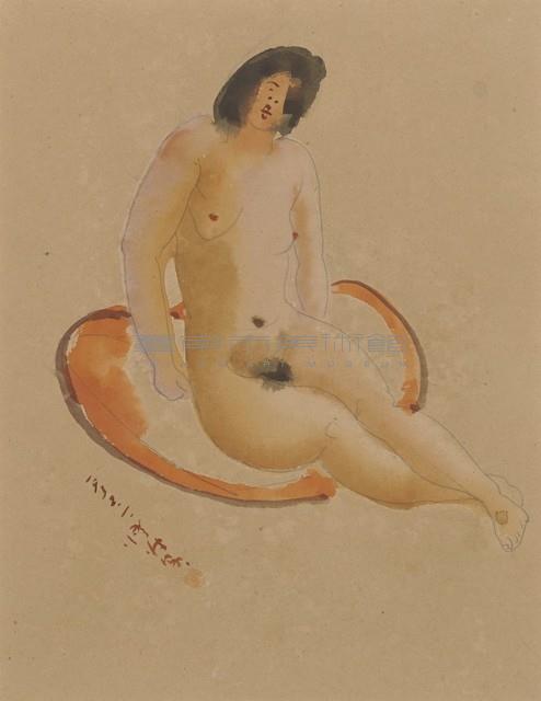 坐姿裸女-32.1(21)藏品圖，第1張
